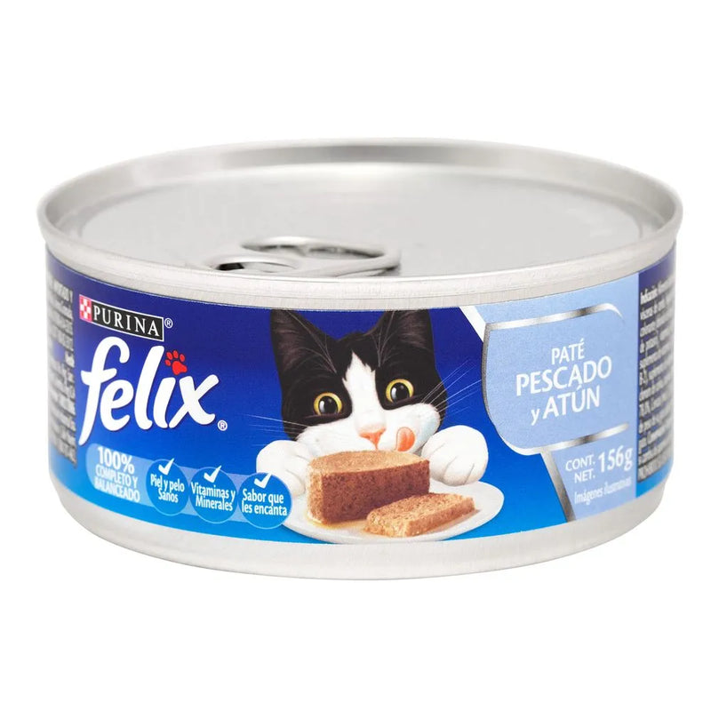 Alimento Húmedo Gato Felix Paté Pescado Y Atun - 156 Gr