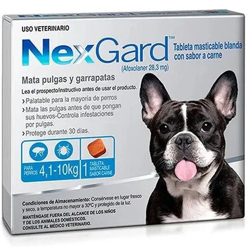 NexGard Antipulgas para Perros de 4.1 a 10 Kg